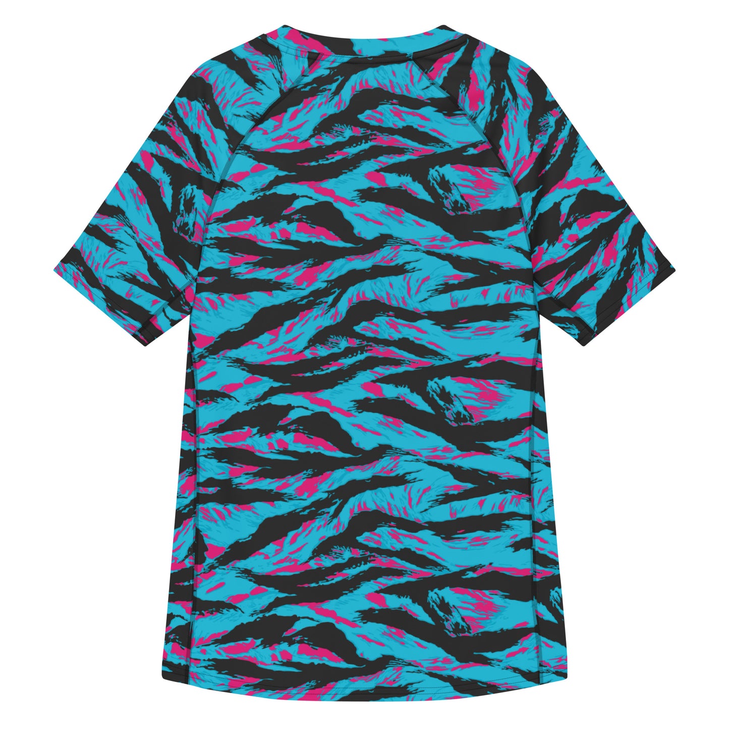 American Miami Vice Tiger Stripe CAMO Mens Short-Sleeve Rash Guard