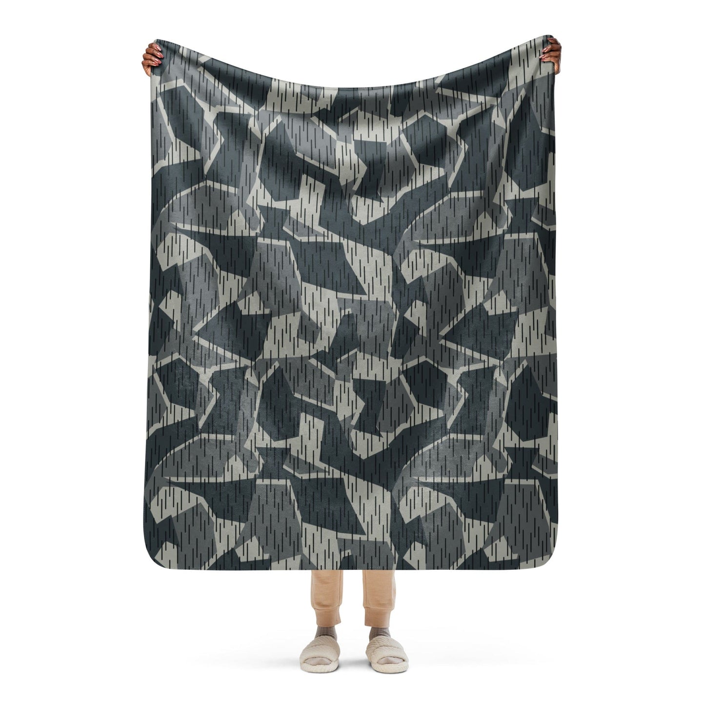 Ad Astra Moon Splittermuster Urban Movie CAMO Sherpa blanket - 50″×60″ - Blankets