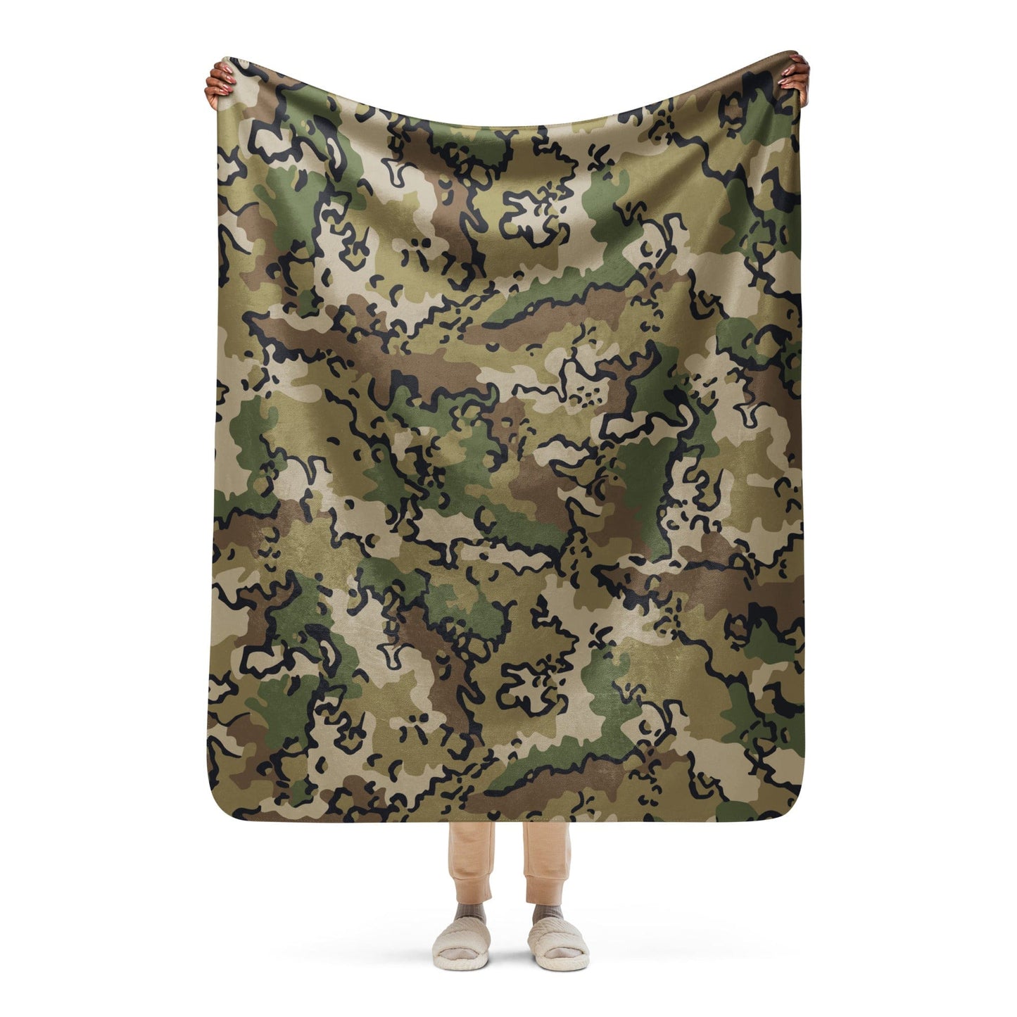 Alaska Chocolate Chip Multi-terrain CAMO Sherpa blanket - 50″×60″ - Blankets
