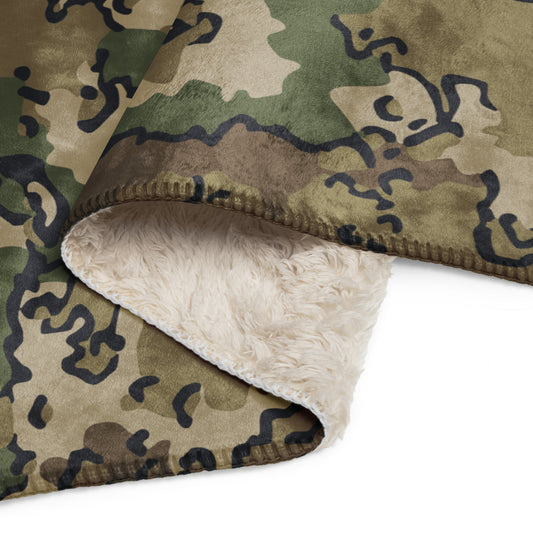 Alaska Chocolate Chip Multi-terrain CAMO Sherpa Blanket