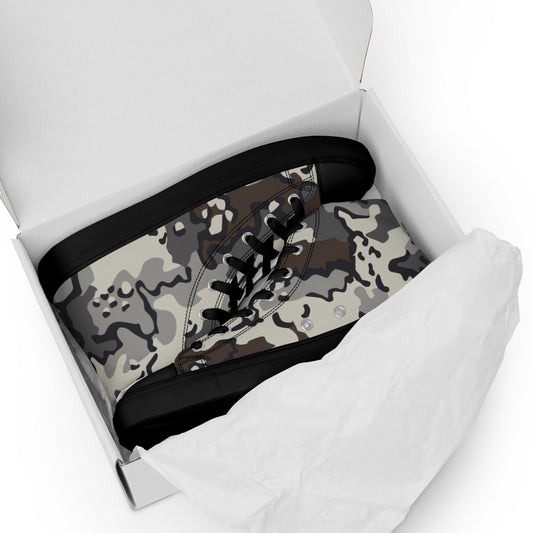 Alaska Chocolate Chip Tundra CAMO Mens high top canvas shoes - High Top Canvas Shoes