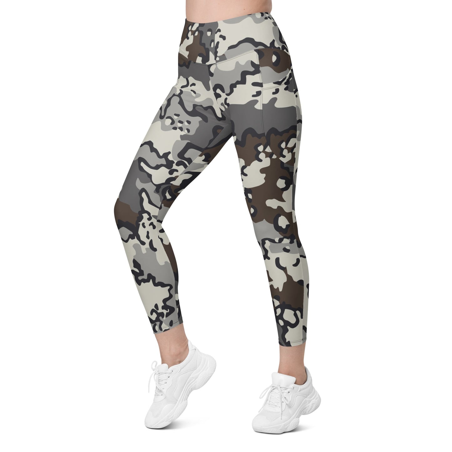 Alaska Chocolate Chip Tundra CAMO Womens Leggings with Pockets