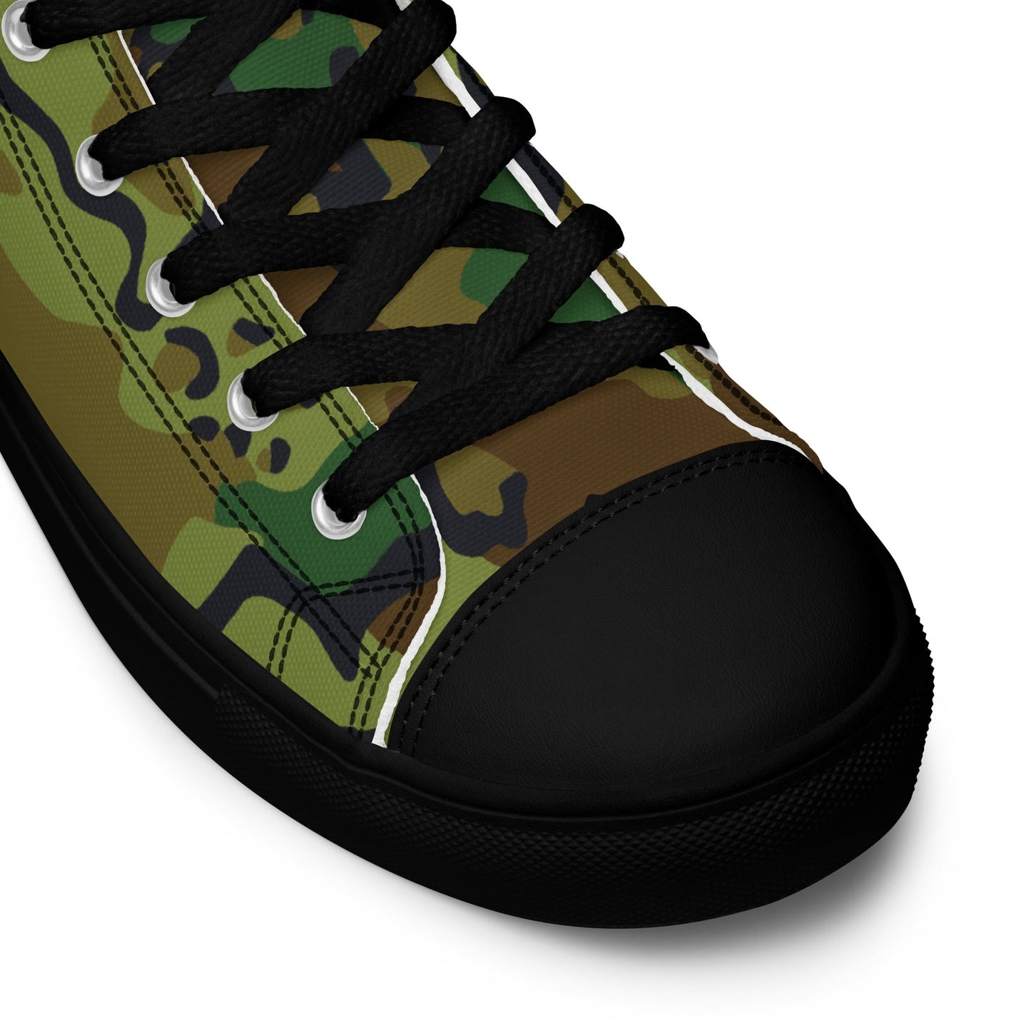 Alaska Chocolate Chip Woodland CAMO Mens high top canvas shoes - High Top Canvas Shoes
