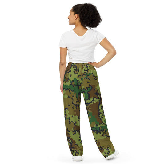 Alaska Chocolate Chip Woodland CAMO unisex wide-leg pants - Wide-leg Pants