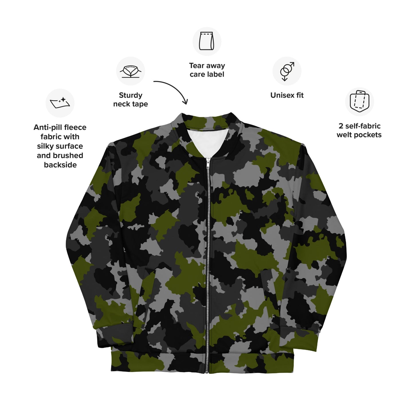 Alpha Jungle CAMO Unisex Bomber Jacket - Jackets