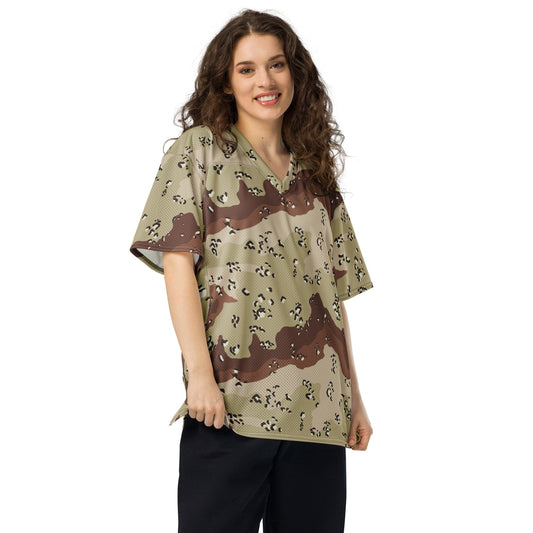 American Chocolate Chip Desert Battle Dress Uniform (DBDU) CAMO football jersey - Football Jersey