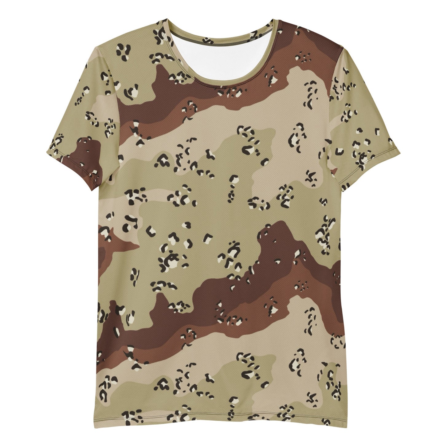 American Chocolate Chip Desert Battle Dress Uniform (DBDU) CAMO Mens Athletic T-shirt - T-Shirts