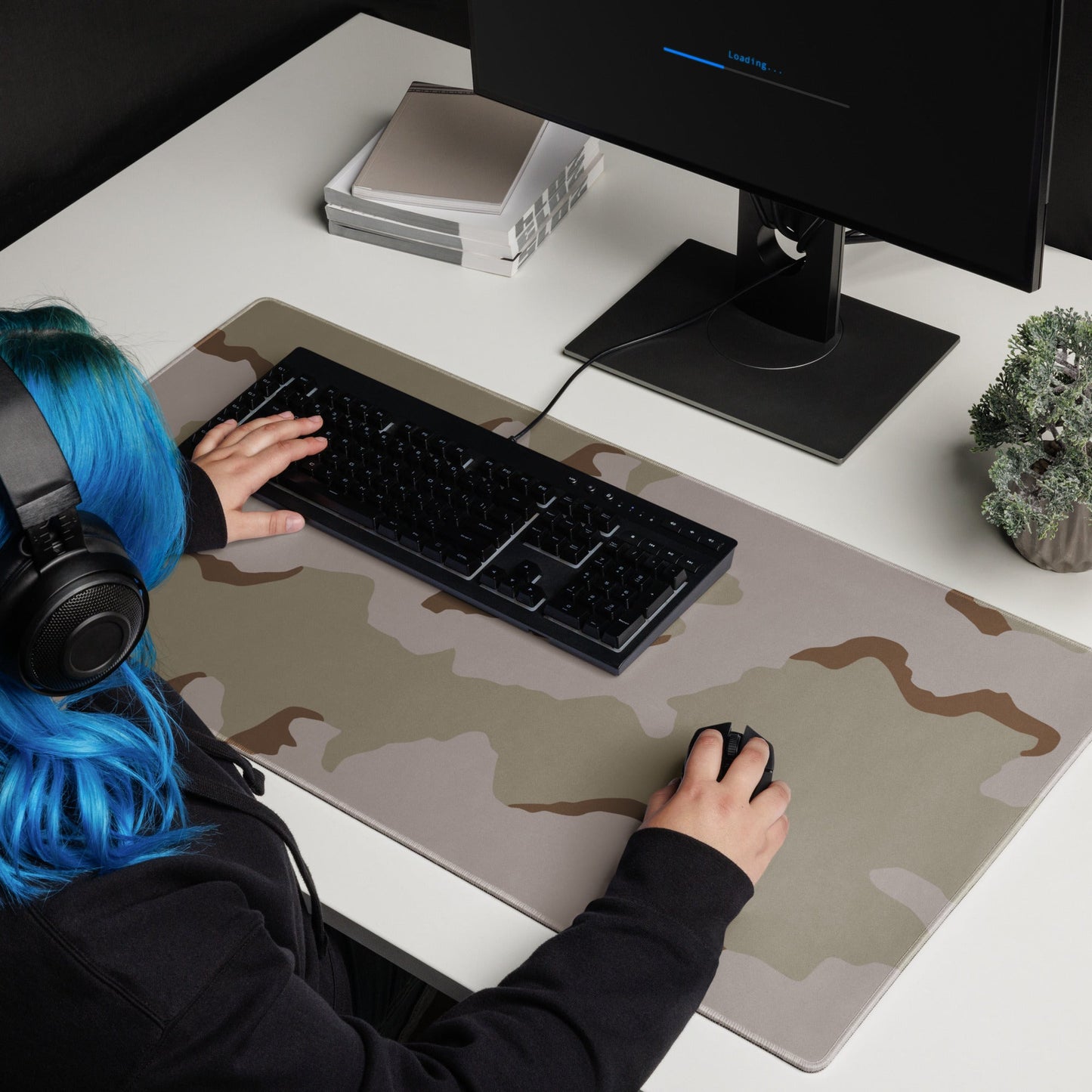 American Coffee Stain Desert Combat Uniform (DCU) CAMO Universal Large Desk Pad