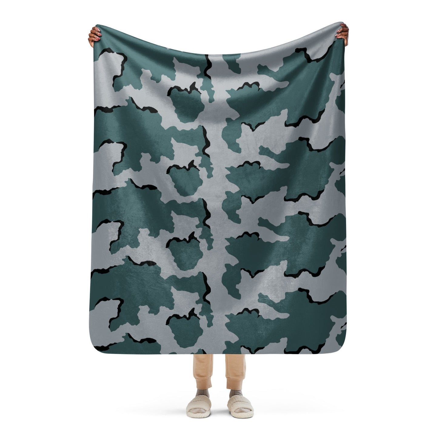 American Coffee Stain Urban CAMO Sherpa blanket - 50″×60″ - Blankets