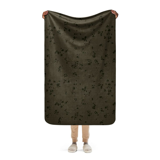 American Desert Night Camouflage Pattern (DNCP) Midnight CAMO Sherpa blanket - 37″×57″