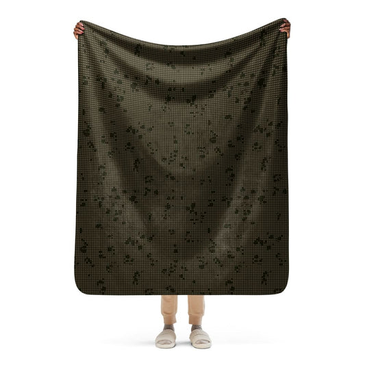 American Desert Night Camouflage Pattern (DNCP) Midnight CAMO Sherpa blanket - 50″×60″