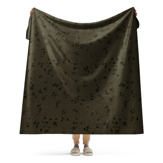American Desert Night Camouflage Pattern (DNCP) Midnight CAMO Sherpa blanket - 60″×80″
