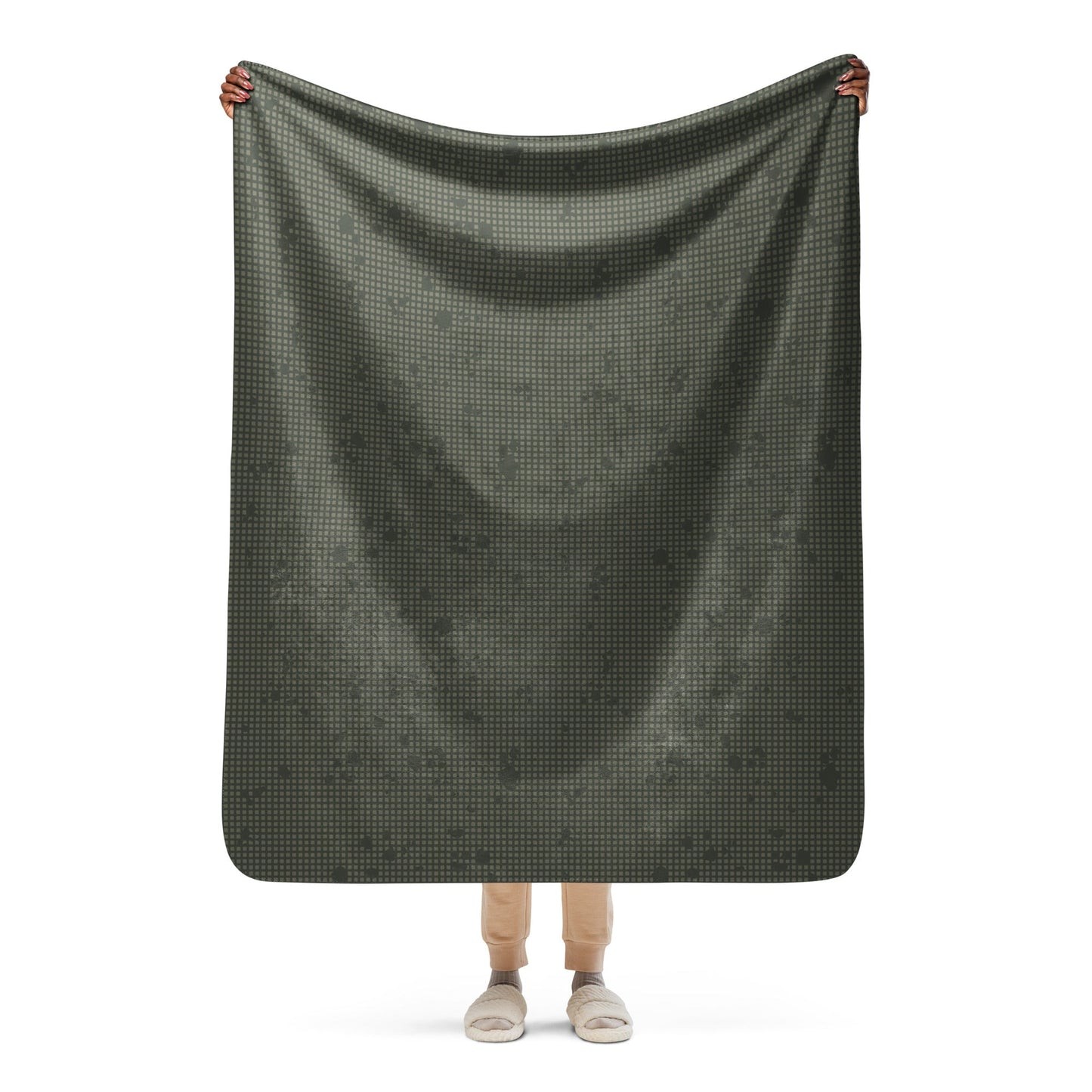 American Desert Night Camouflage Pattern (DNCP) CAMO Sherpa blanket 50″×60″ Blankets