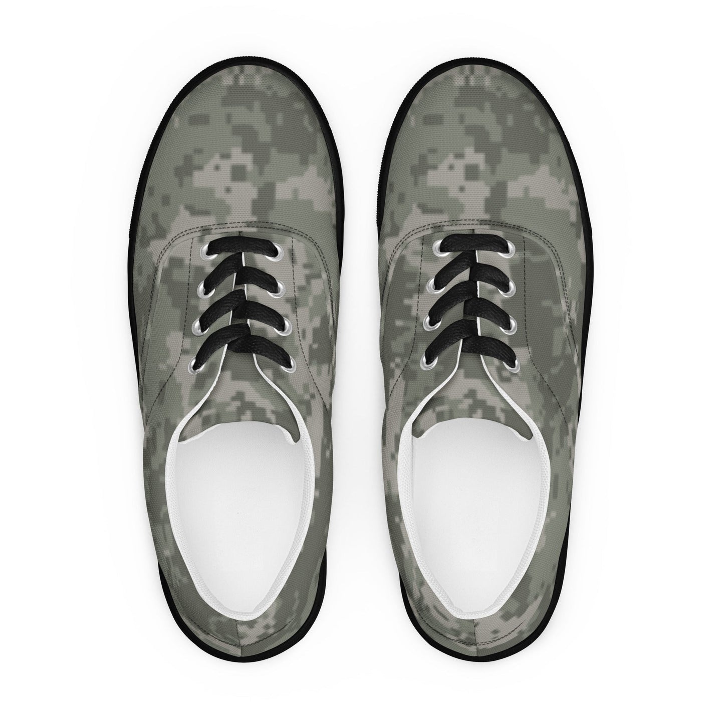 American Digital Army Combat Uniform (ACU) CAMO Mens Lace-Up Canvas Shoes - Lace-up