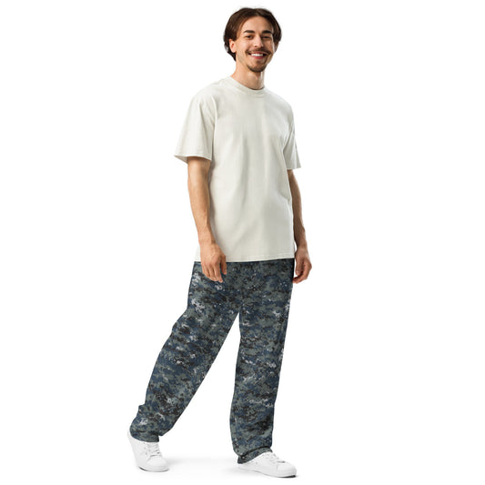 American Digital Blueberry CAMO Wide-leg joggers - Joggers