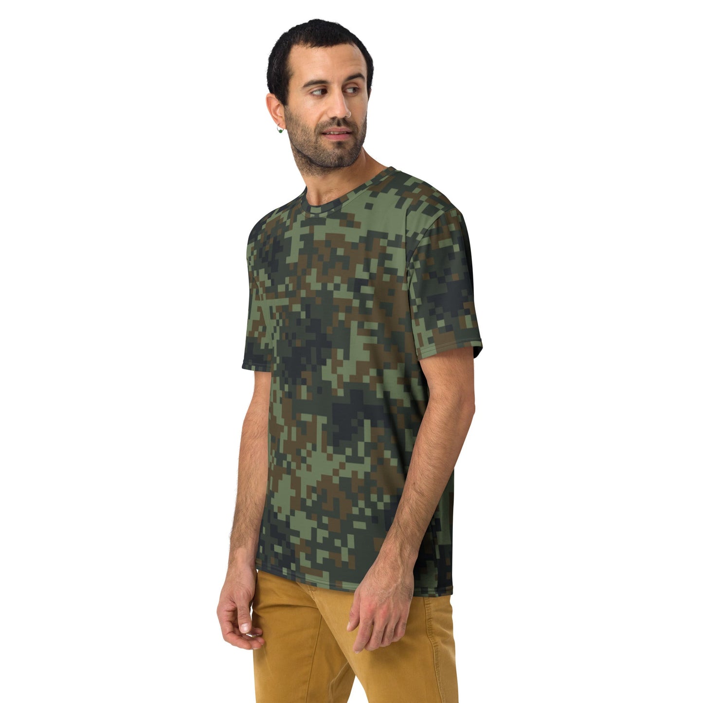 American Digital Dual-Tex Woodland CAMO Mens t-shirt - T-Shirts