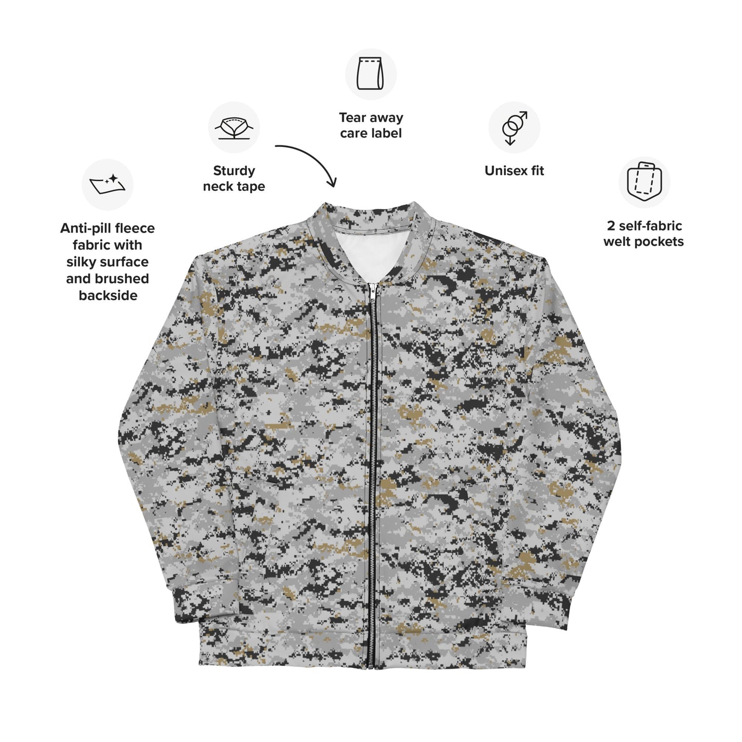 American Digital Urban CAMO Unisex Bomber Jacket - Jackets