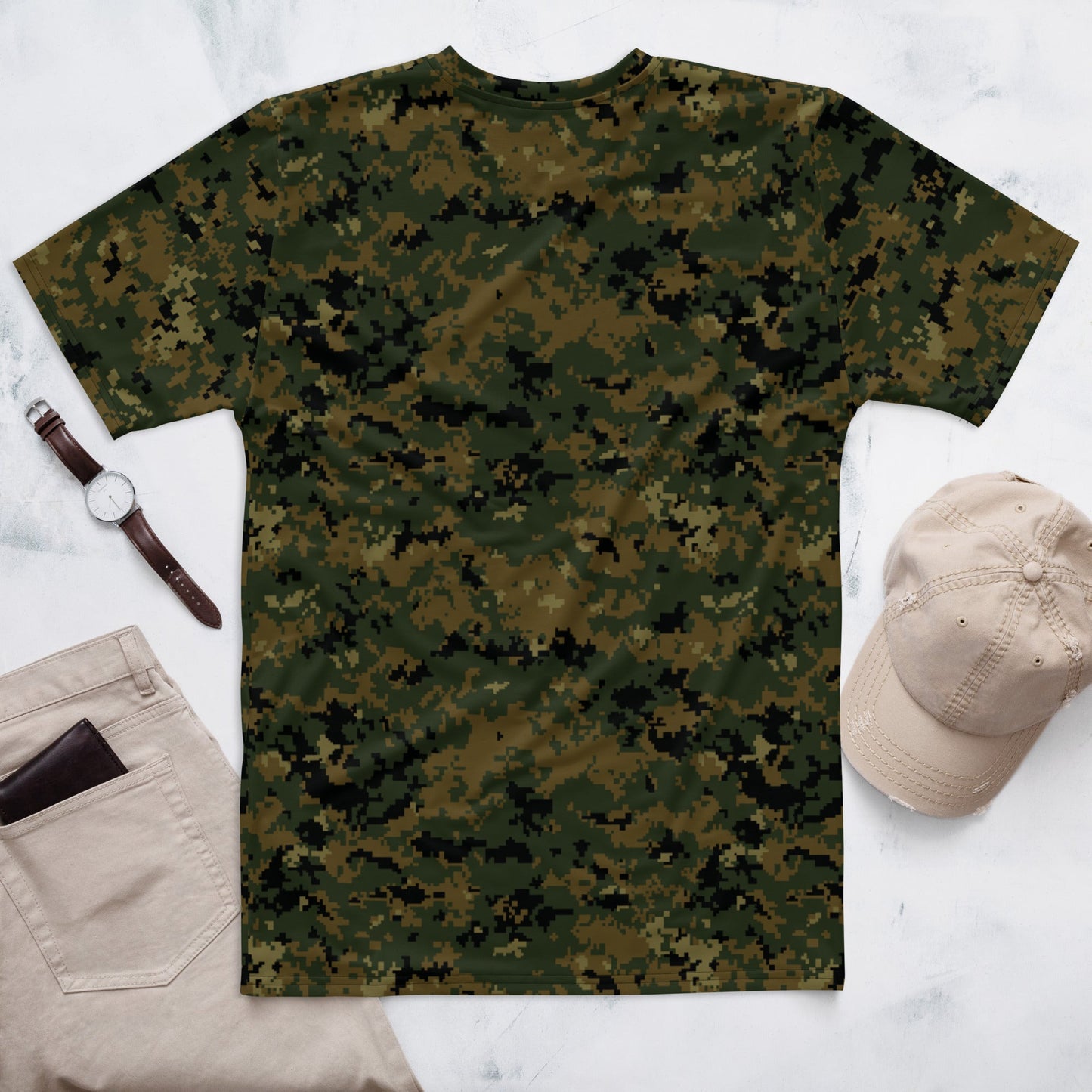 American Digital Woodland CAMO Mens T shirt Shirts