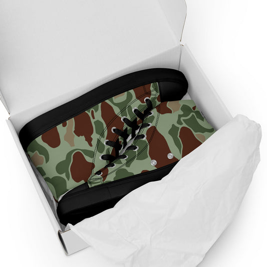 American Frog Skin Raider CAMO Mens high top canvas shoes - High Top Canvas Shoes