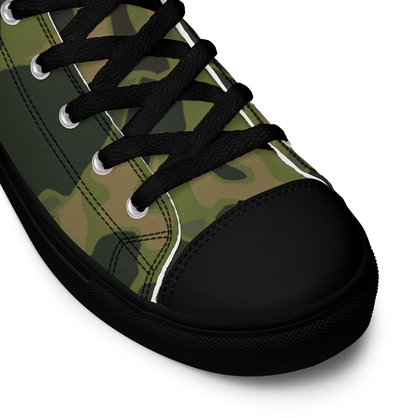 American Frog Skin Tropical CAMO Mens high top canvas shoes - High Top Canvas Shoes