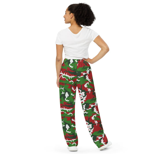 American M81 Christmas CAMO unisex wide-leg pants - Wide-leg Pants