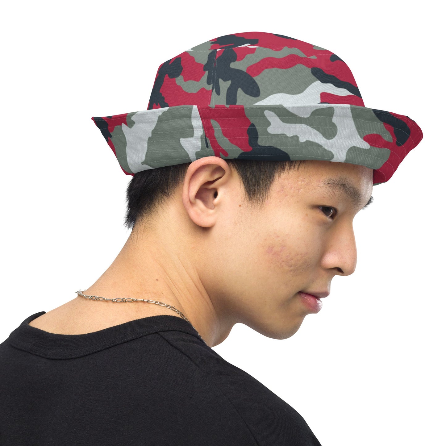 American M81 Firefighter Red CAMO Reversible bucket hat - Bucket Hats