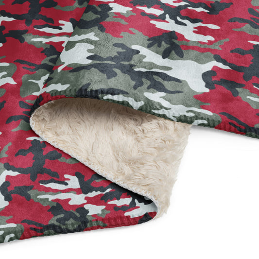American M81 Firefighter Red CAMO Sherpa blanket - Blankets