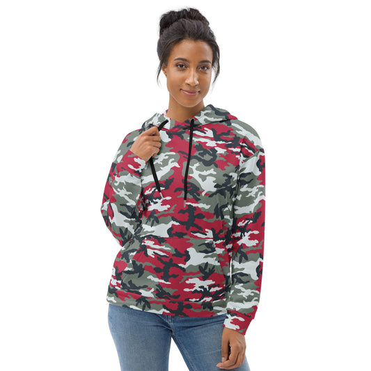 American M81 Firefighter Red CAMO Unisex Hoodie - Hoodies