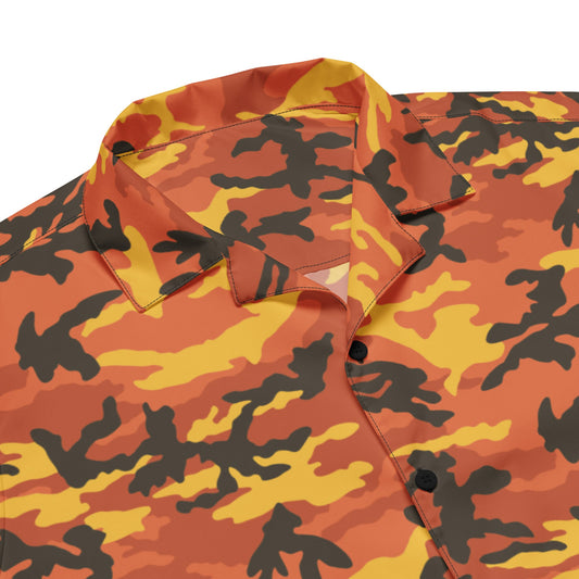 American M81 Savage Orange Hunting CAMO Unisex button shirt - Button Shirts