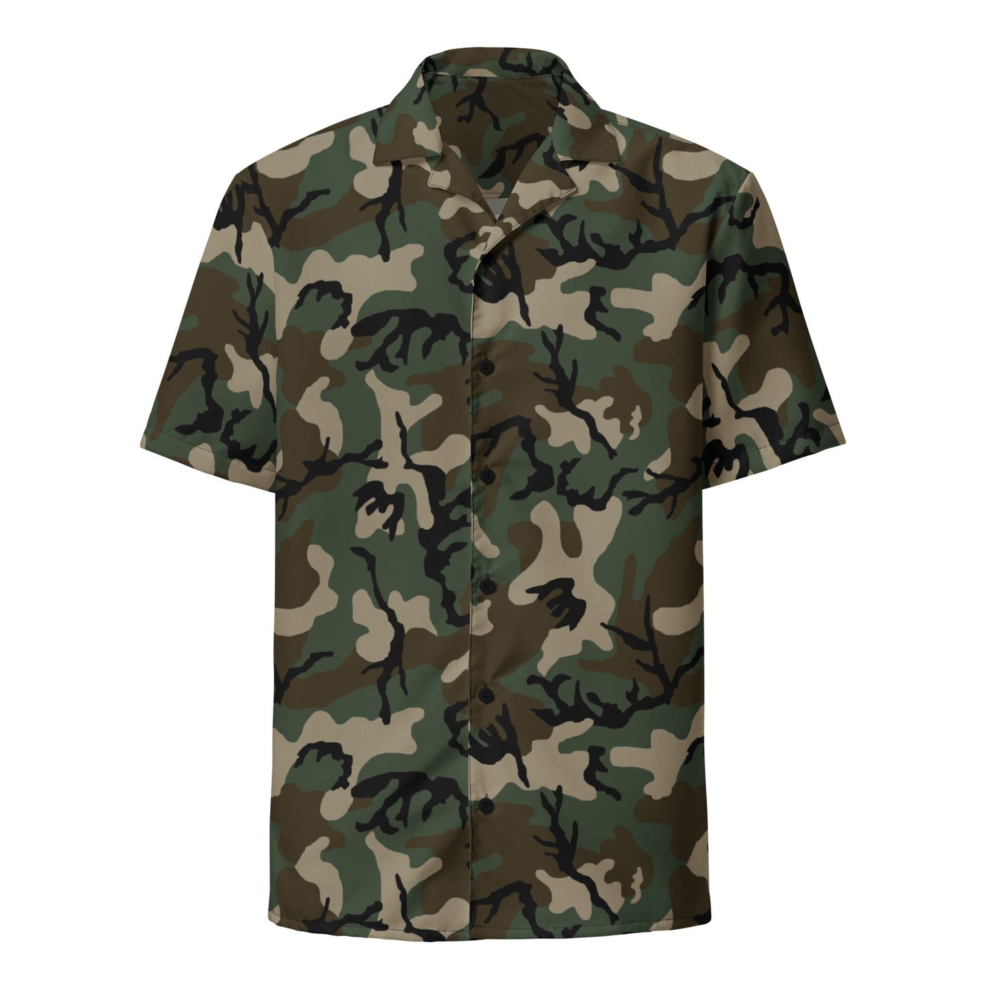 American M81 Woodland CAMO Unisex button shirt Button Shirts