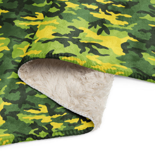 American M81 Yellow Jacket Safety CAMO Sherpa blanket - Blankets