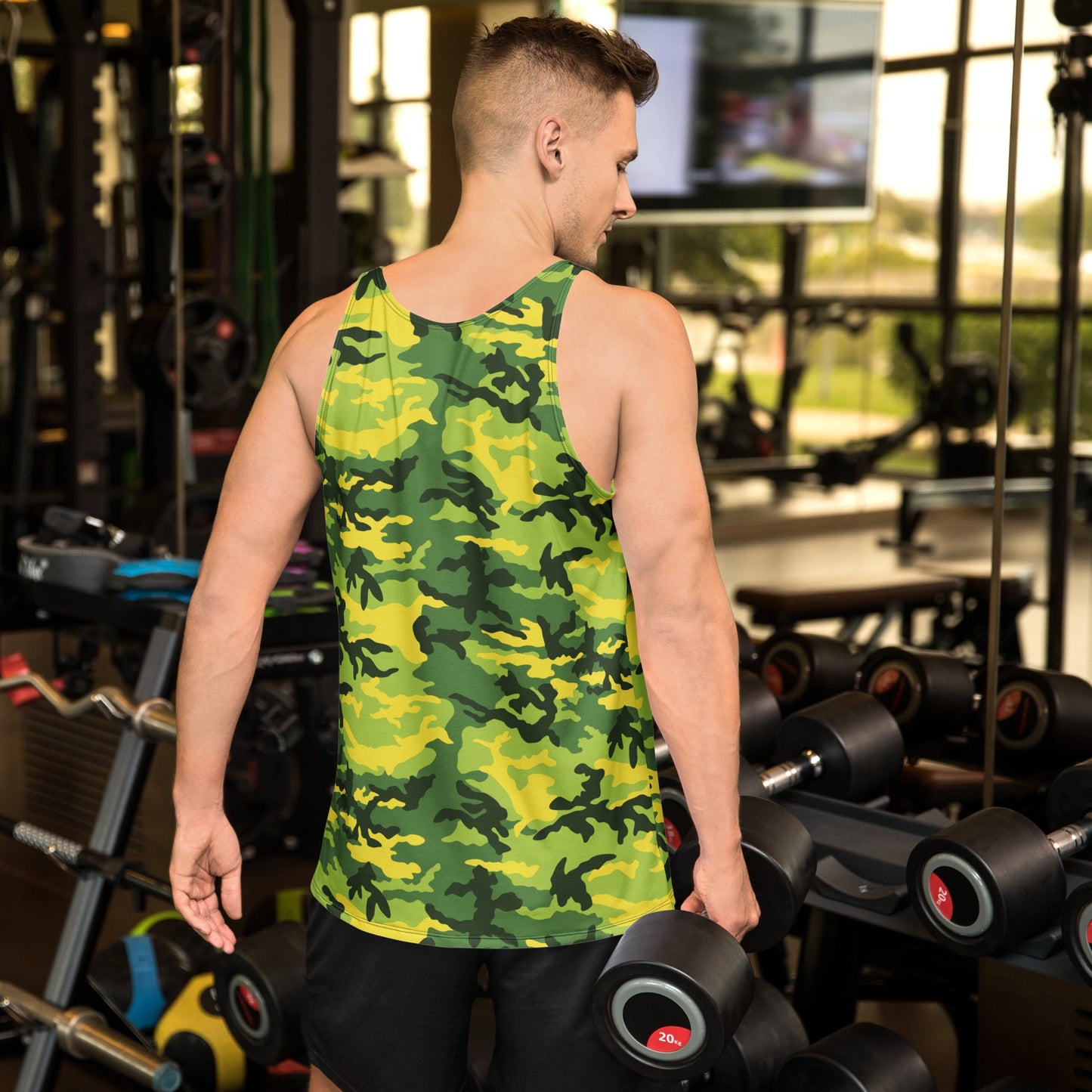 American M81 Yellow Jacket Safety CAMO Unisex Tank Top