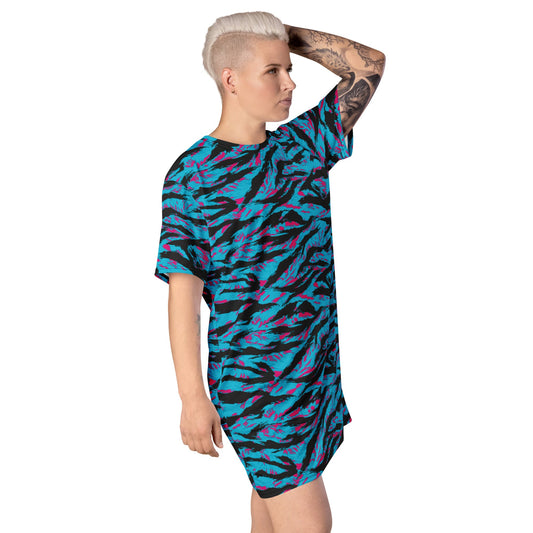 American Miami Vice Tiger Stripe CAMO Womens T-Shirt Dress