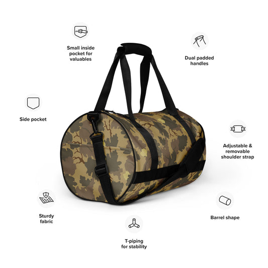 American Mitchell Wine Leaf Brown CAMO Gym Bag