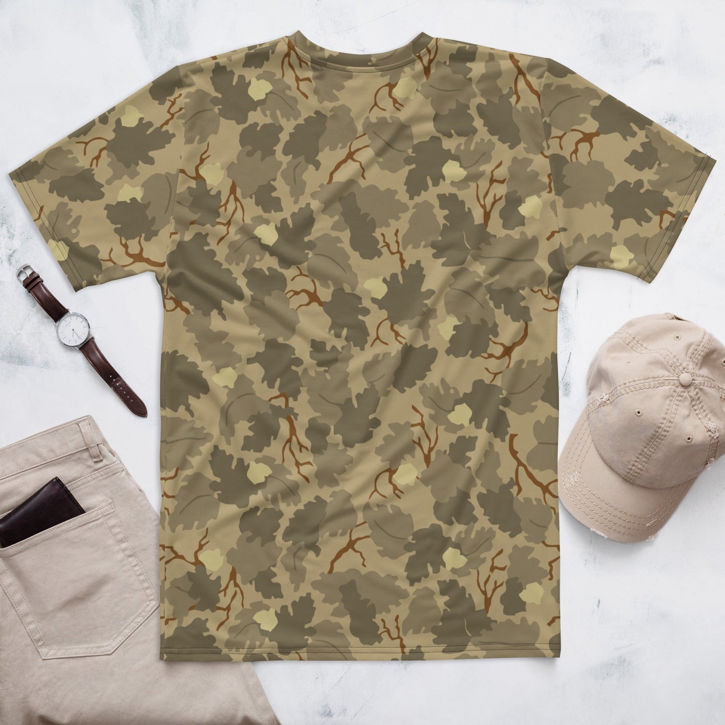 American Mitchell Wine Leaf Brown CAMO Mens T-Shirt