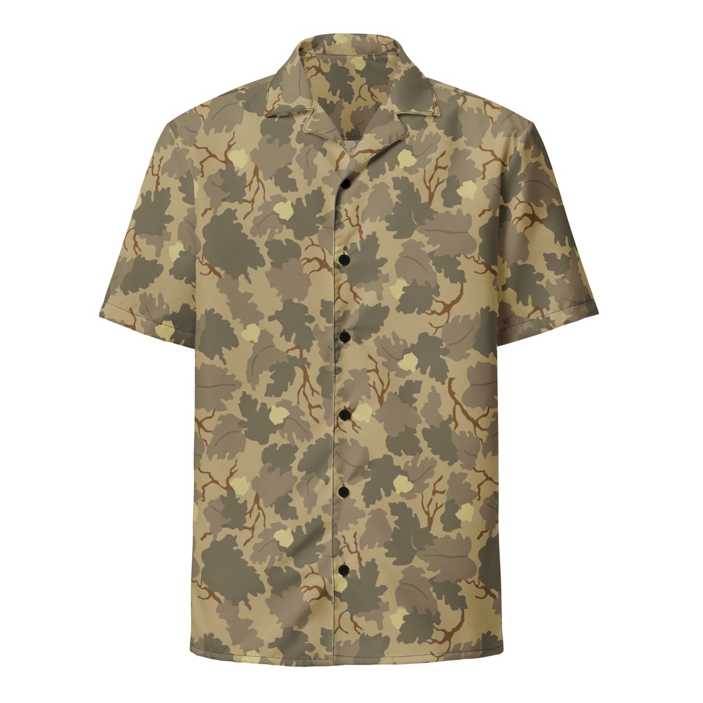 American Mitchell Wine Leaf Brown CAMO Unisex Short-Sleeve Button Shirt