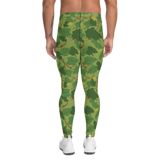 American Mitchell Wine Leaf Green CAMO Mens Leggings