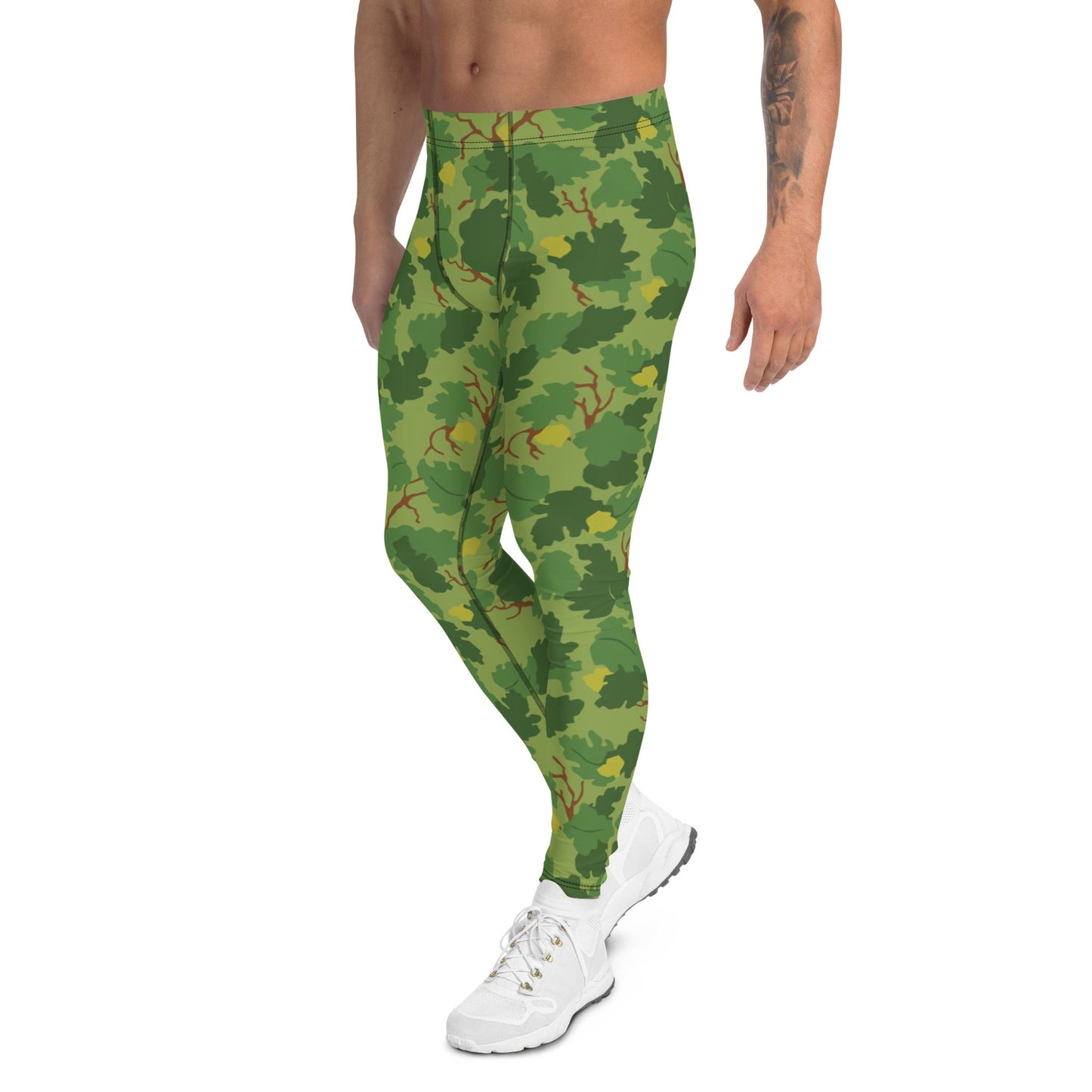 American Mitchell Wine Leaf Green CAMO Mens Leggings