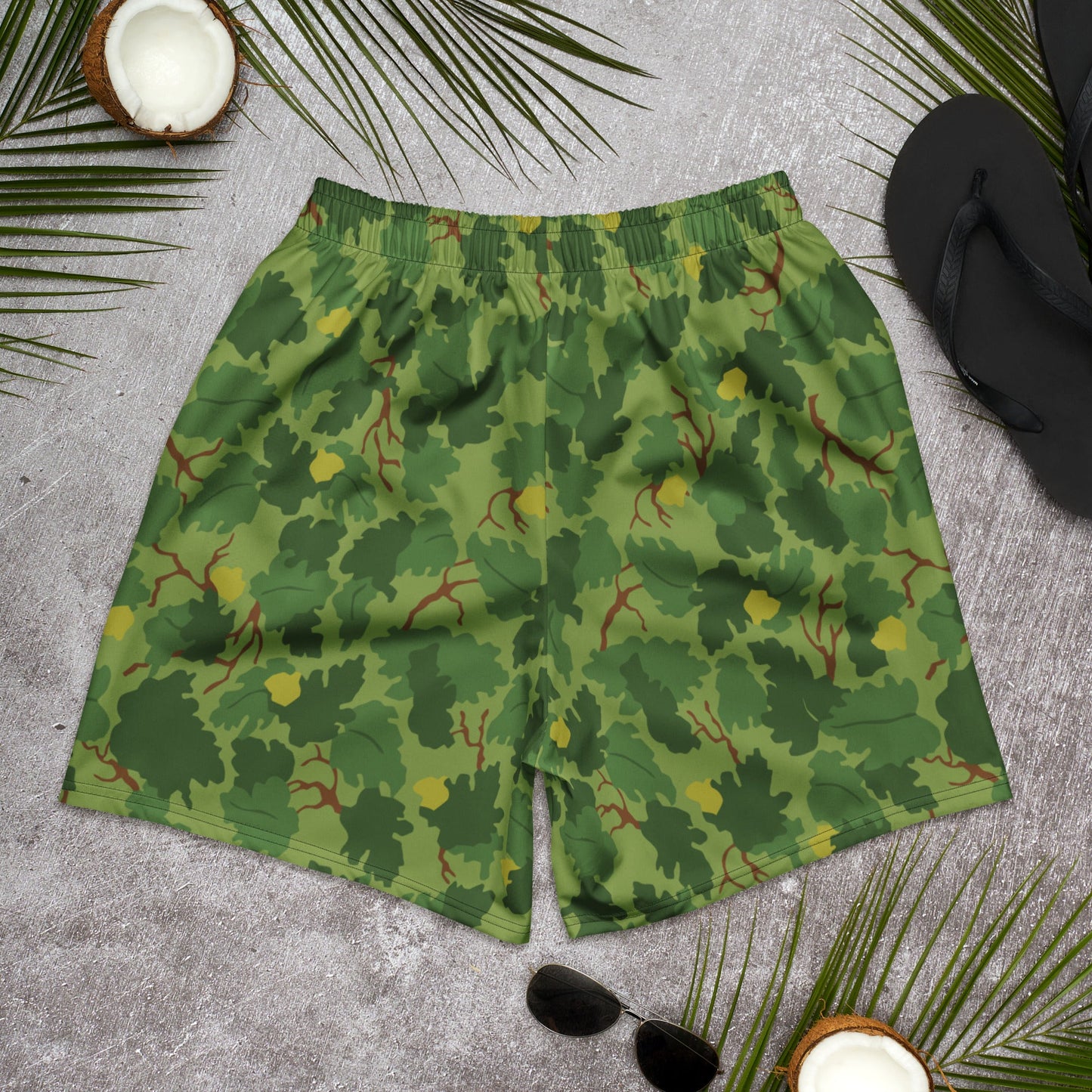 American Mitchell Wine Leaf Green CAMO Unisex Athletic Long Shorts