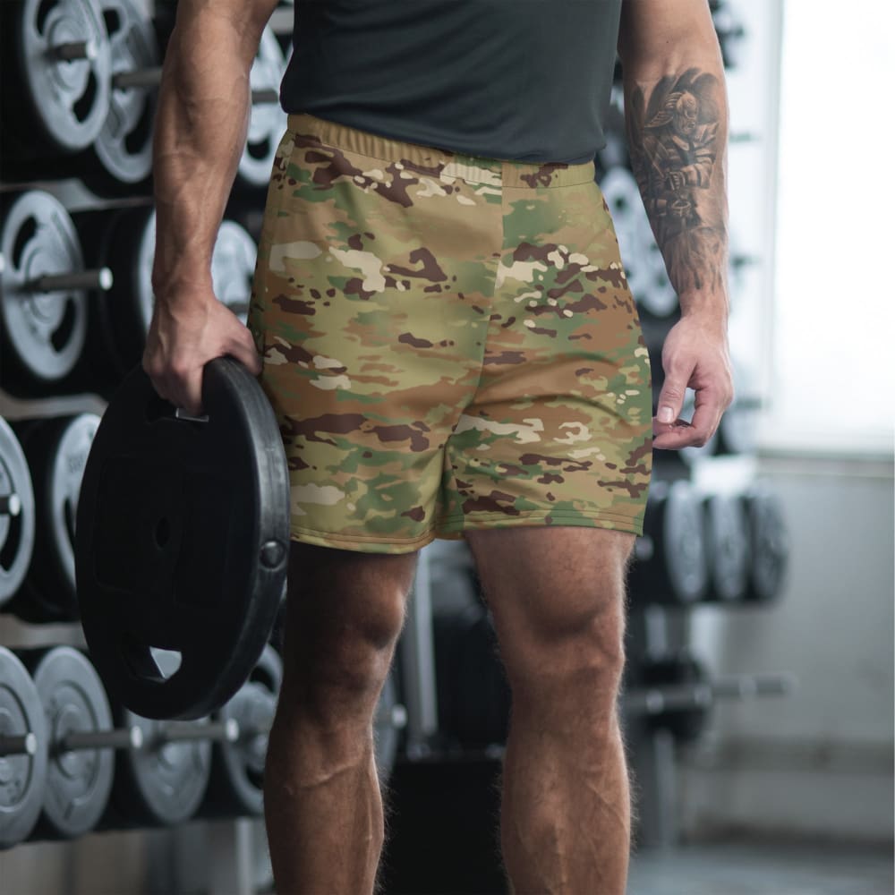Men's Camo Cotton Shorts For Basketball Sports Gym Workout Running