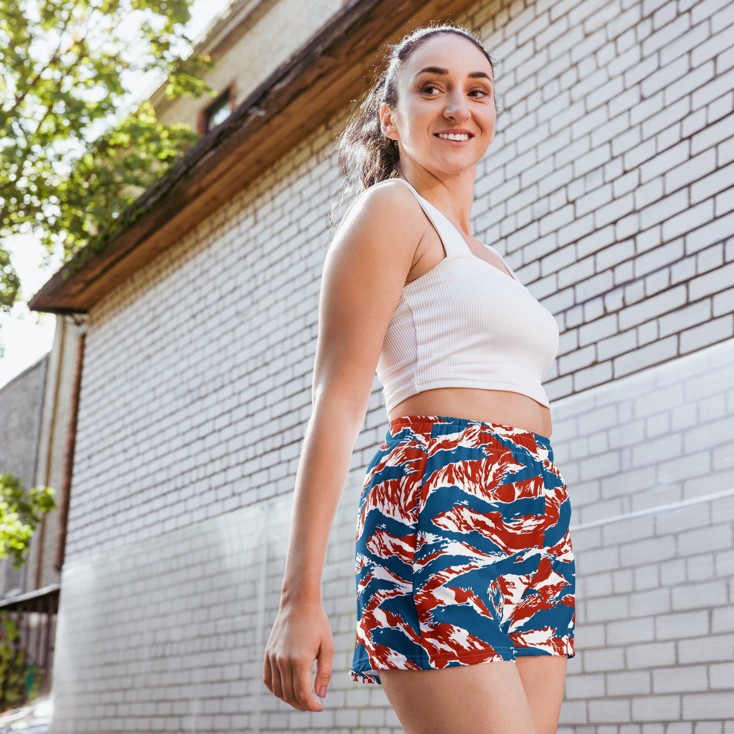 American Patriot Tiger Stripe CAMO Unisex Athletic Shorts