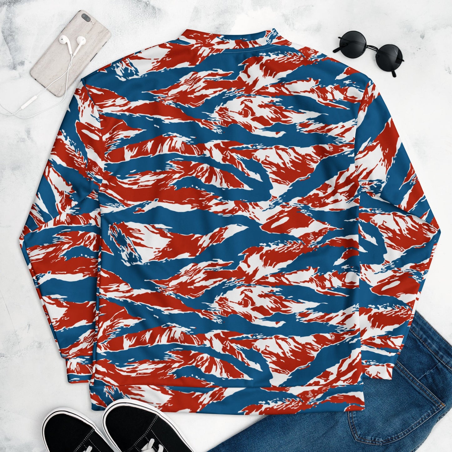 American Patriot Tiger Stripe CAMO Unisex Bomber Jacket