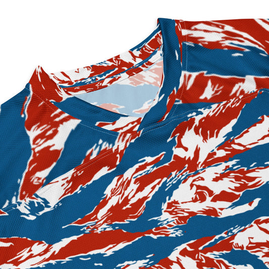 American Patriot Tiger Stripe CAMO Unisex Hockey Fan Jersey