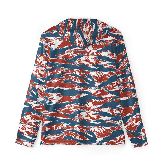 American Patriot Tiger Stripe CAMO Unisex Sports Warmup Hoodie
