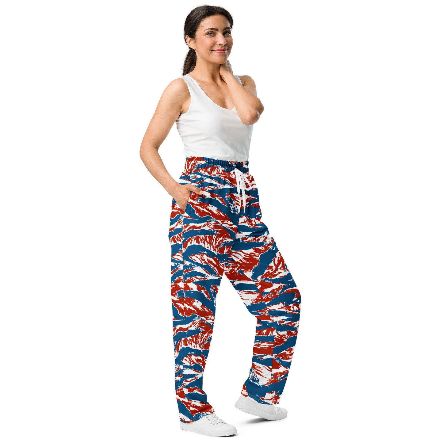 American Patriot Tiger Stripe CAMO Unisex Wide-Leg Joggers