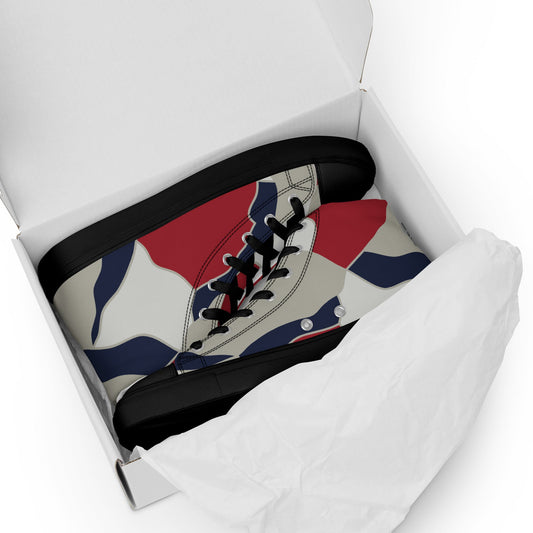 American Patriot Turtle Shell CAMO Mens High-Top Canvas Shoes