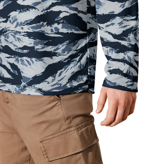 American Tiger Stripe Blue Frost CAMO hockey fan jersey - Hockey Jerseys