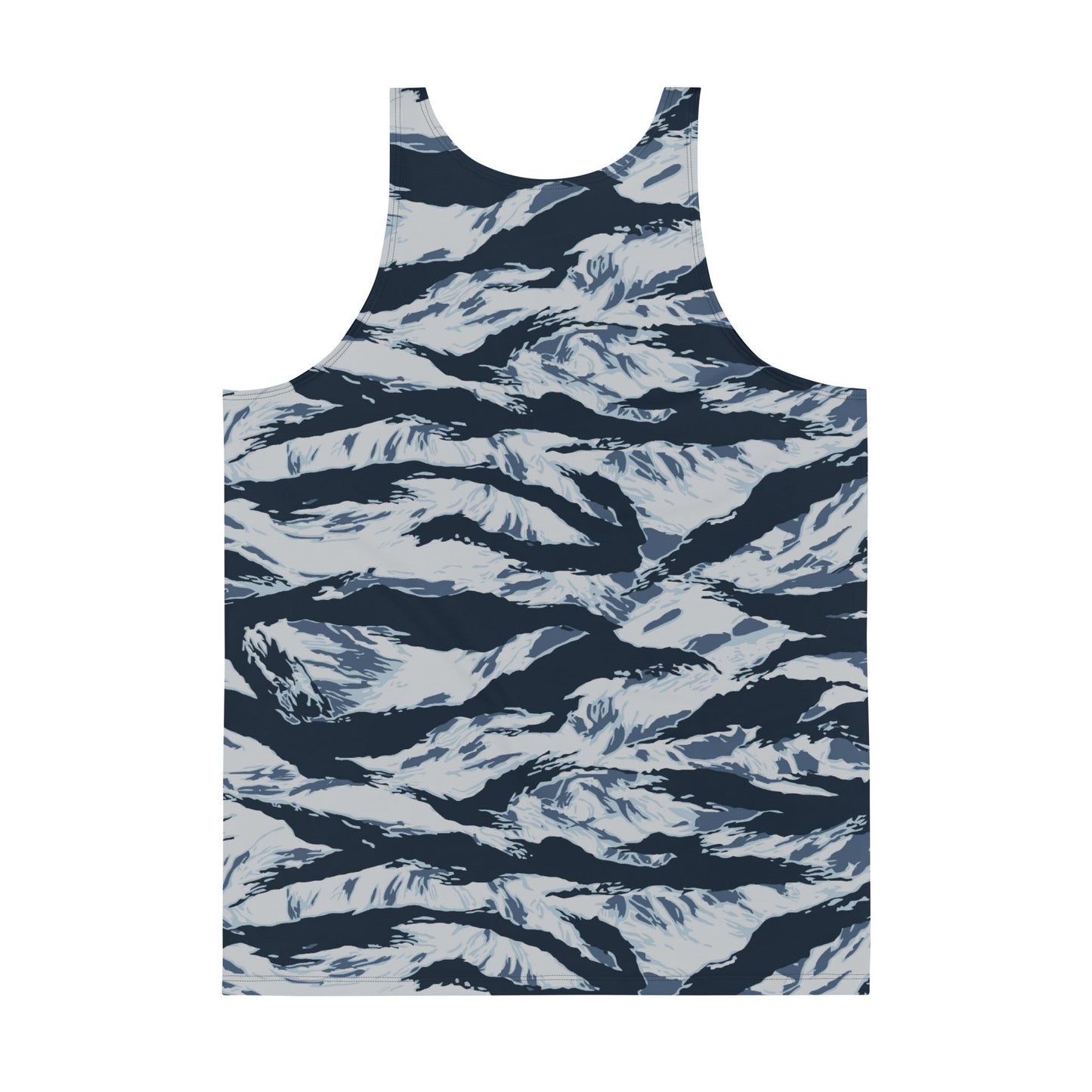 American Tiger Stripe Blue Frost CAMO Unisex Tank Top - Tops