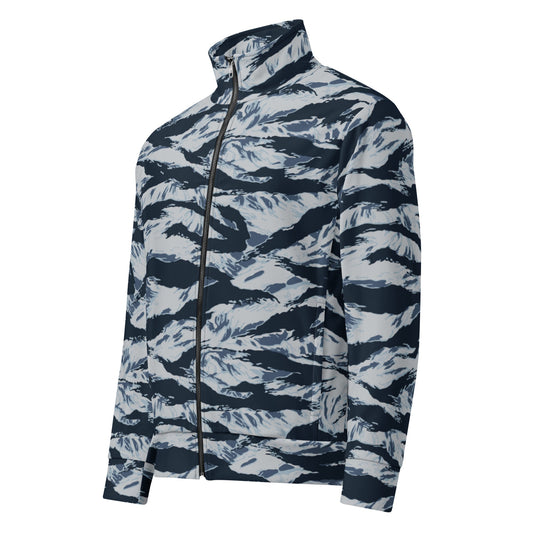 American Tiger Stripe Blue Frost CAMO Unisex track jacket - Track Jackets