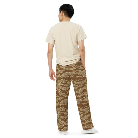 American Tiger Stripe Desert CAMO unisex wide leg pants Wide Pants